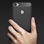 Gumový kryt se vzorem karbonu a leštěného kovu pro Samsung S8 Plus černý