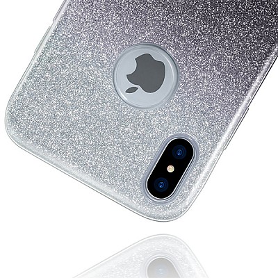 Gumové pouzdro/ obal Bling Back case pro Samsung A6 Plus (2018) třpytivé černé