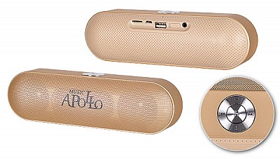 Reproduktor APOLLO s radio přijímačem - zlatý