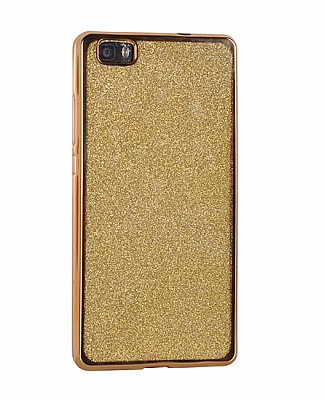Gumové pouzdro/obal Glitter Elektro case pro Huawei P10 zlaté