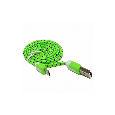 Datový kabel USB s LED konektory pro Iphone 5 zelený