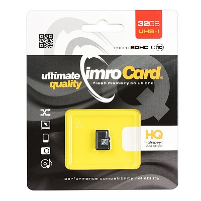 Paměťová karta micro SDHC Imro s kapacitou 32GB