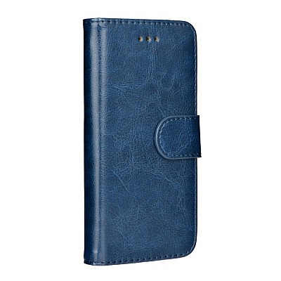 Kožený knížkový kryt/obal Forcell 2v1 pro Samsung J3/J3 2016 modrý