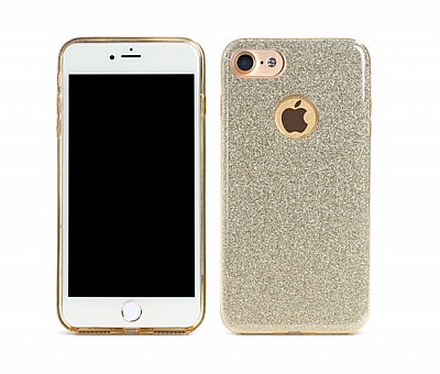 Pevné gumové pouzdro/obal Remax Glitter case pro Iphone 7 zlatý