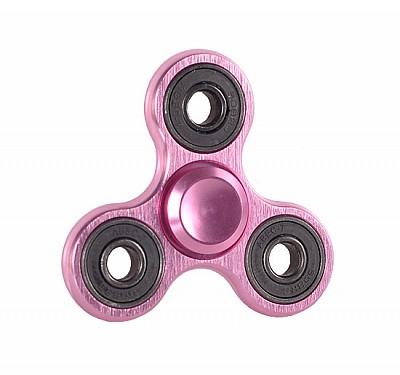 Fidget Spinner - kov - 3 ramenný - růžový