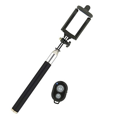 Selfie tyč s bluetooth připojením SWISSTEN černá