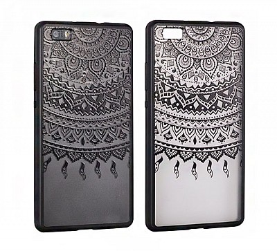 Zadní silikonový kryt/obal Lace case design 1 pro Samsung S7 Edge černý