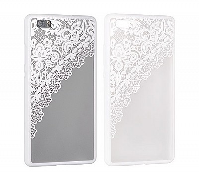 Zadní silikonový kryt/obal Lace case design 2 pro Samsung S8 bílý