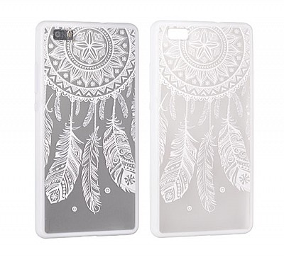 Zadní silikonový kryt/obal Lace case design 3 pro Huawei P10 bílý