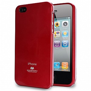 Pouzdro / obal Mercury Jelly Case červené Apple iPhone 4 / 4s