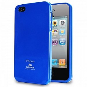 Pouzdro / obal Mercury Jelly Case modré pro Apple iPhone 4 / 4s