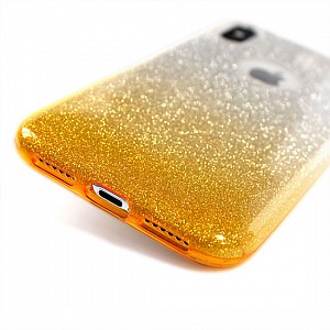 Pevné gumové pouzdro / obal Bling Back case pro Iphone 5 / 5S / 5SE třpytivé zlaté