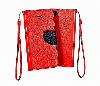 Kvalitní knížkový obal - Fancy Pocket - pro Huawei P20 Lite červené