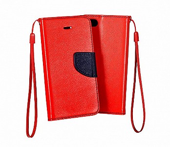 Kvalitní knížkový obal - Fancy Pocket - pro Xiaomi Redmi 4X červený