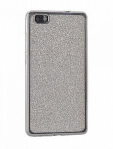 Gumové pouzdro/obal Glitter Elektro case pro Iphone 6 stříbrné