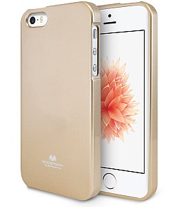 Pouzdro / obal Mercury Jelly Case Apple iPhone 5 / 5S / SE zlaté