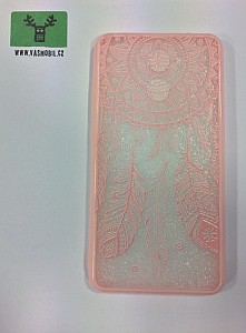 Zadní silikonový kryt/obal Lace case design 3 pro Huawei Y7 růžový