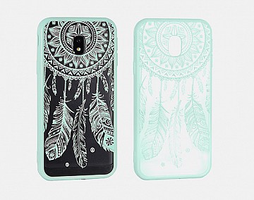 Zadní silikonový kryt/obal Lace case design 3 pro Huawei Y5/Y6 (2017) mentolový