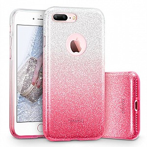 Gumové pouzdro/ obal Bling Back case pro Samsung S7 třpytivé růžové