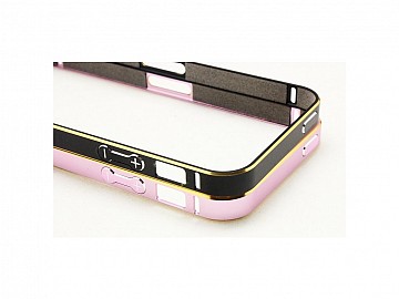 Pouzdro / obal Alu-bumper- Lustro Samsung J3 ( 2016) stříbrno-růžové