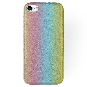 Pevné gumové pouzdro / obal Bling Back case pro Iphone 6 třpytivé duhové