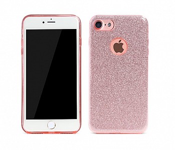Pevné gumové pouzdro/obal Remax Glitter case pro Iphone 7 růžový