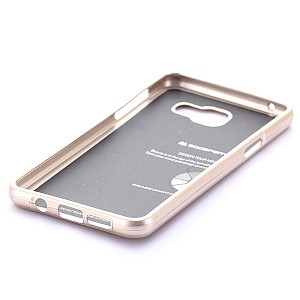 Pouzdro / obal Mercury iJelly Metal Samsung Galaxy J3 (2016) zlaté