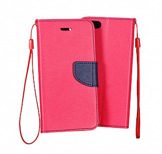 Pouzdro / obal  FANCY Diary pro iPhone 4/4s - růžová/modrá