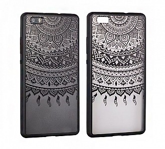 Zadní silikonový kryt/obal Lace case design 1 pro Huawei P10 černý