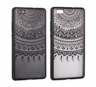 Zadní silikonový kryt/obal Lace case design 1 pro Samsung A3 (2016) černý