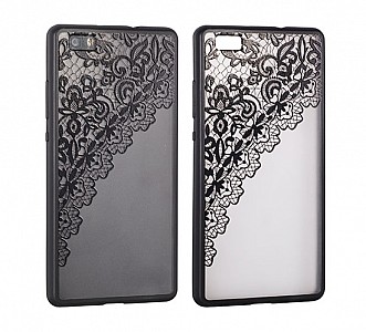 Zadní silikonový kryt/obal Lace case design 2 pro Samsung A5 (2017) černý