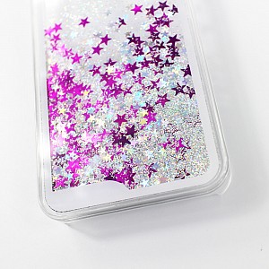 Silikonový obal/pouzdro Water case přetékající hvězdy pro Samsung S8 stříbrný