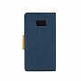 Knížkové flipové pouzdro/obal Canvas book case pro Samsung Galaxy S7 Edge tmavě modrý