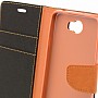 Knížkové flipové pouzdro/obal Canvas book case pro Iphone 5/5S/5SE černé