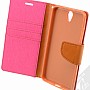 Knížkové flipové pouzdro/obal Canvas book case pro Iphone X růžové