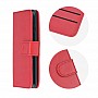 Kožený knížkový kryt/obal Forcell 2v1 pro Samsung J3/J3 2016 červený
