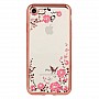 Zadní silikonové pouzdro/obal Flower case Samsung J3 (2017) růžový