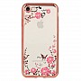Zadní silikonové pouzdro/obal Flower case Iphone 7/8 růžový